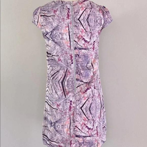 Cute DOTTI retro vintage style silky stretch Shift Dress with cap sleeves SIZE 8 - Picture 5 of 7